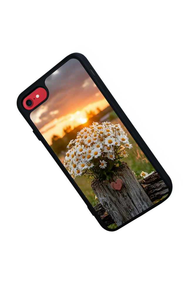 iPhone 7 Uyumlu Cicek Tasarımlı Glossy Premium Kılıf