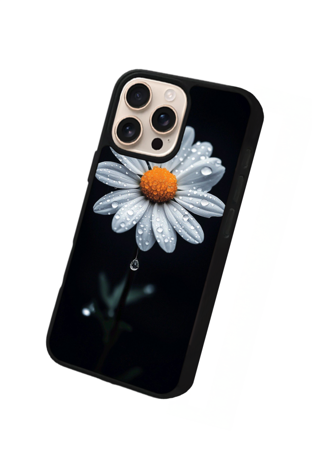 iPhone 15 Pro Max Uyumlu Cicek Tasarımlı Glossy Premium Kılıf