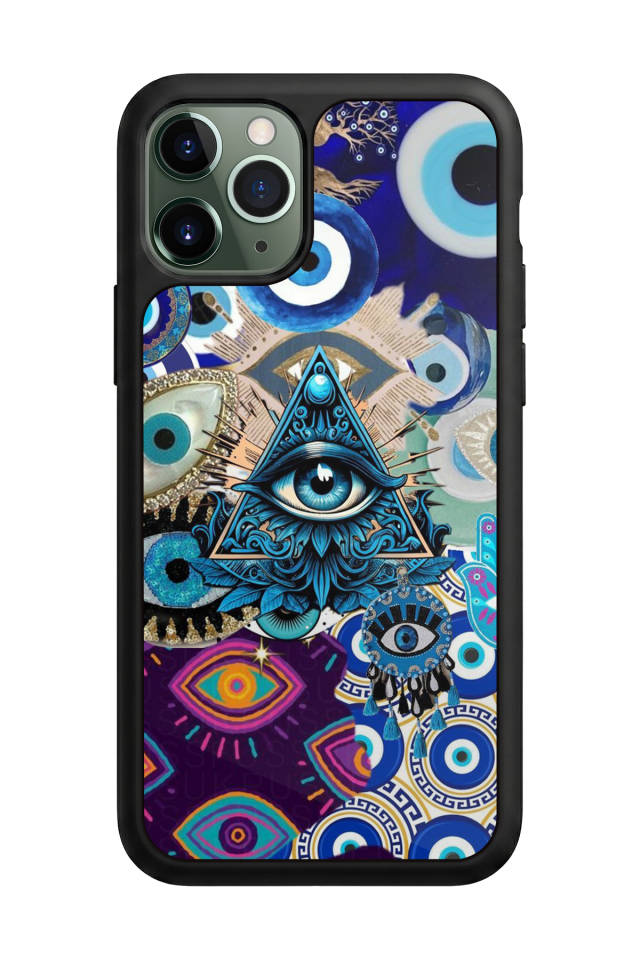 iPhone 11 Pro Max Uyumlu Göz Tasarımlı Glossy Premium Kılıf