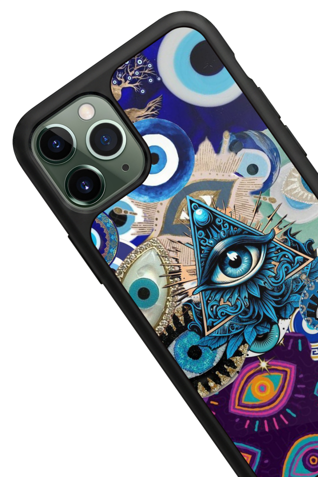 iPhone 11 Pro Max Uyumlu Göz Tasarımlı Glossy Premium Kılıf