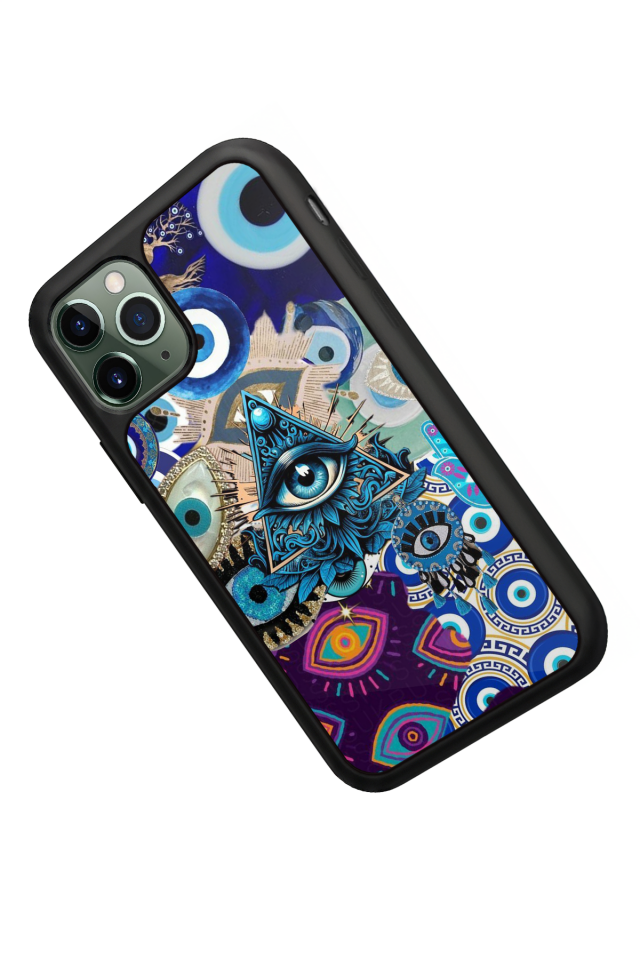 iPhone 11 Pro Max Uyumlu Göz Tasarımlı Glossy Premium Kılıf