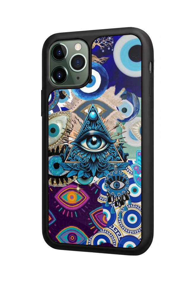iPhone 11 Pro Max Uyumlu Göz Tasarımlı Glossy Premium Kılıf