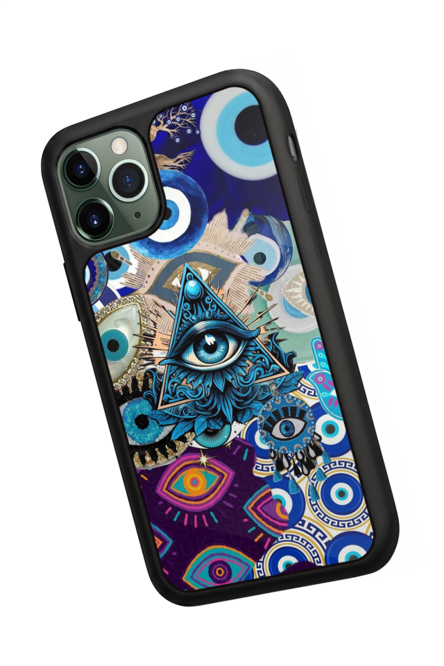 iPhone 11 Pro Max Uyumlu Göz Tasarımlı Glossy Premium Kılıf
