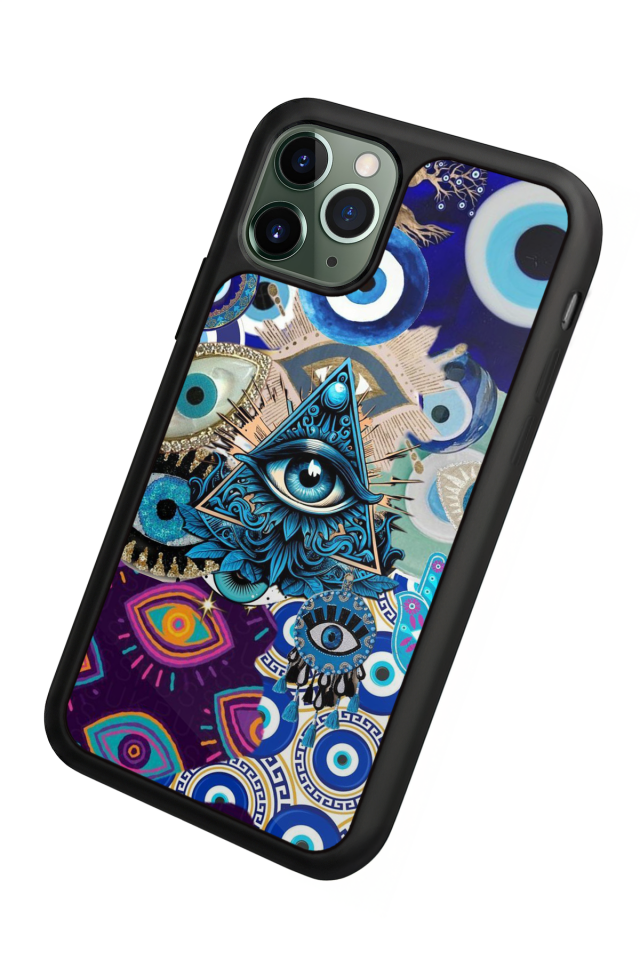 iPhone 11 Pro Max Uyumlu Göz Tasarımlı Glossy Premium Kılıf