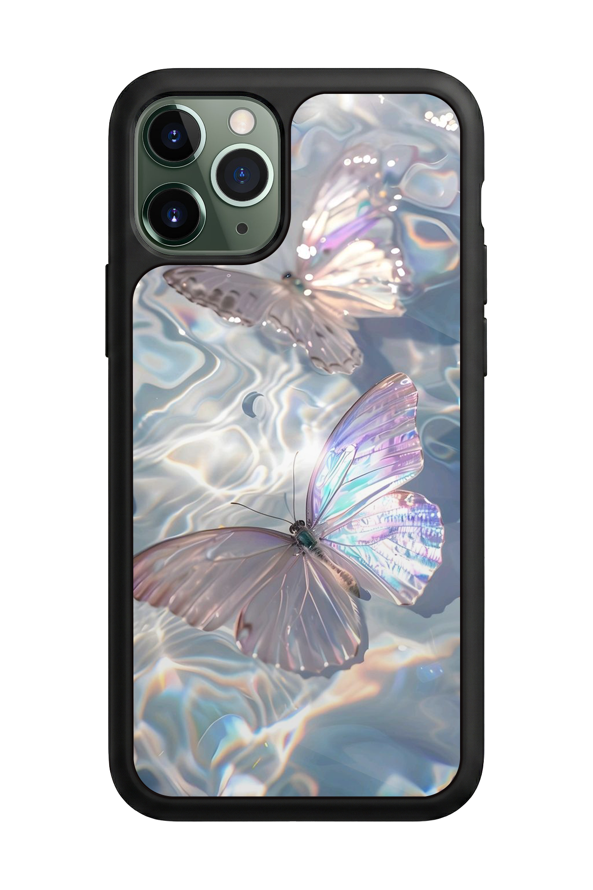 iPhone 11 Pro Uyumlu Kelebek Tasarımlı Glossy Premium Kılıf