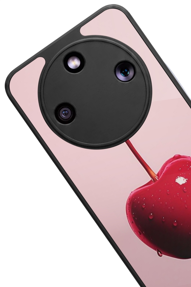 Honor Magic 8 Lite Uyumlu Kiraz Tasarımlı Glossy Premium Kılıf