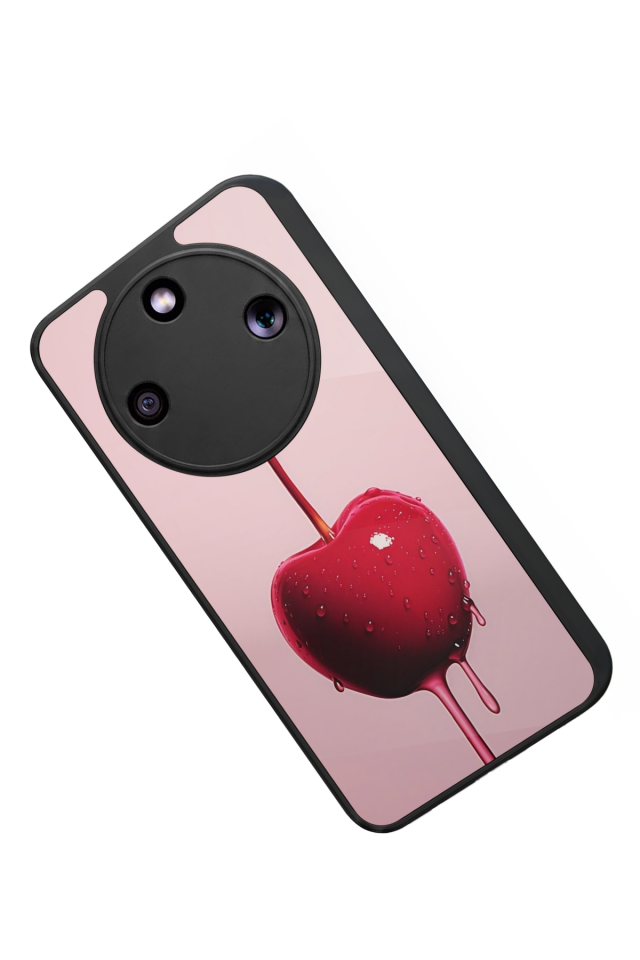 Honor Magic 8 Lite Uyumlu Kiraz Tasarımlı Glossy Premium Kılıf