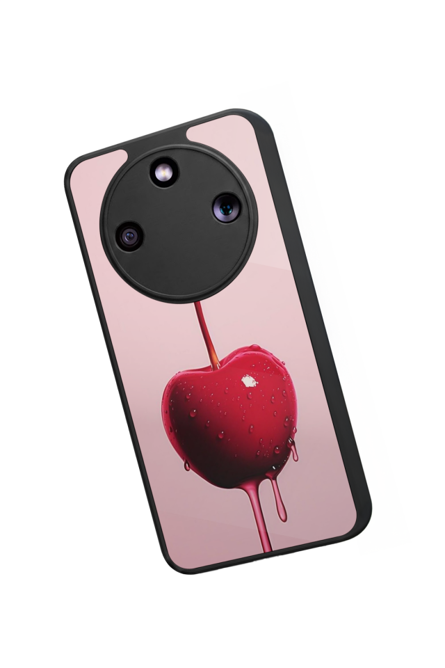 Honor Magic 8 Lite Uyumlu Kiraz Tasarımlı Glossy Premium Kılıf