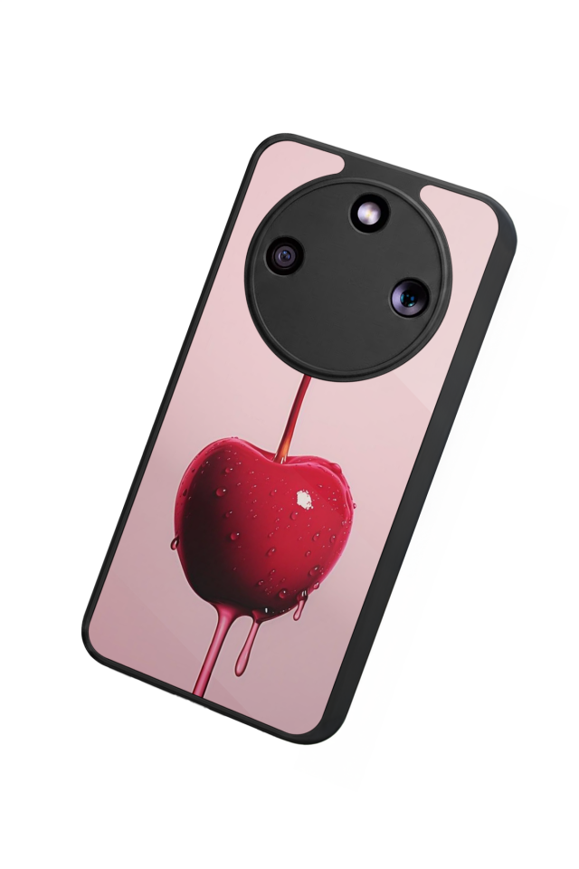 Honor Magic 8 Lite Uyumlu Kiraz Tasarımlı Glossy Premium Kılıf