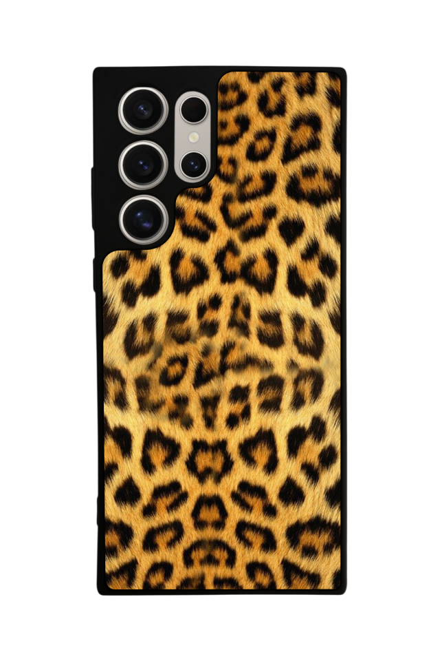 Samsung Galaxy S22 Ultra Uyumlu Leopar Tasarımlı Glossy Premium Kılıf