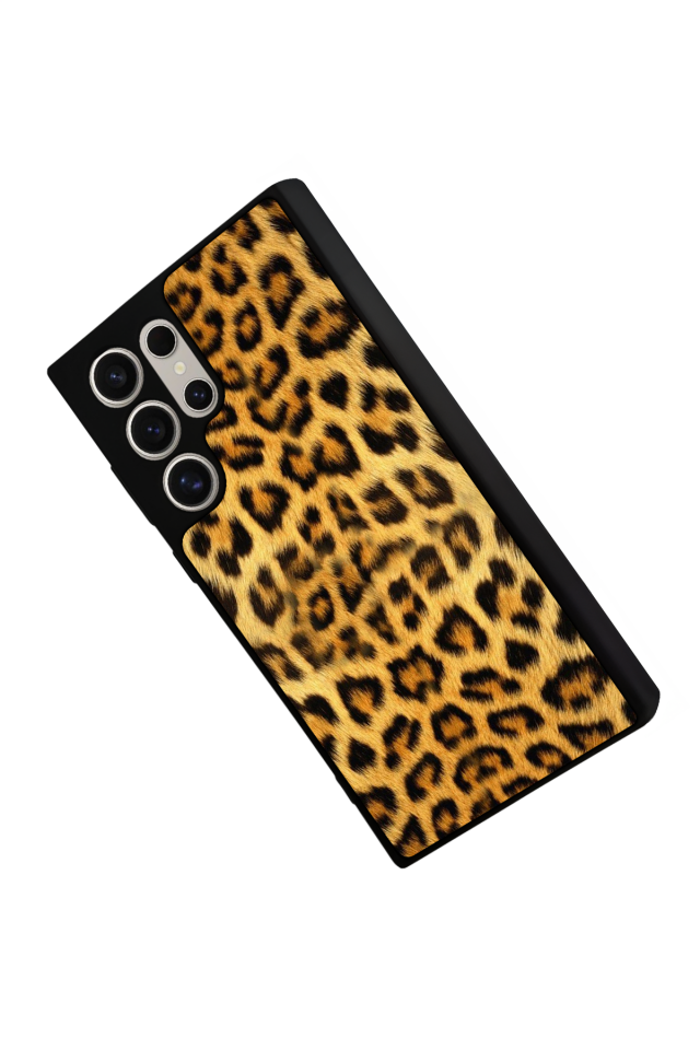 Samsung Galaxy S22 Ultra Uyumlu Leopar Tasarımlı Glossy Premium Kılıf