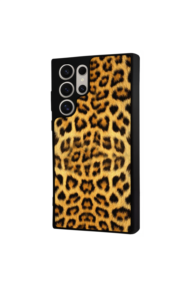 Samsung Galaxy S22 Ultra Uyumlu Leopar Tasarımlı Glossy Premium Kılıf