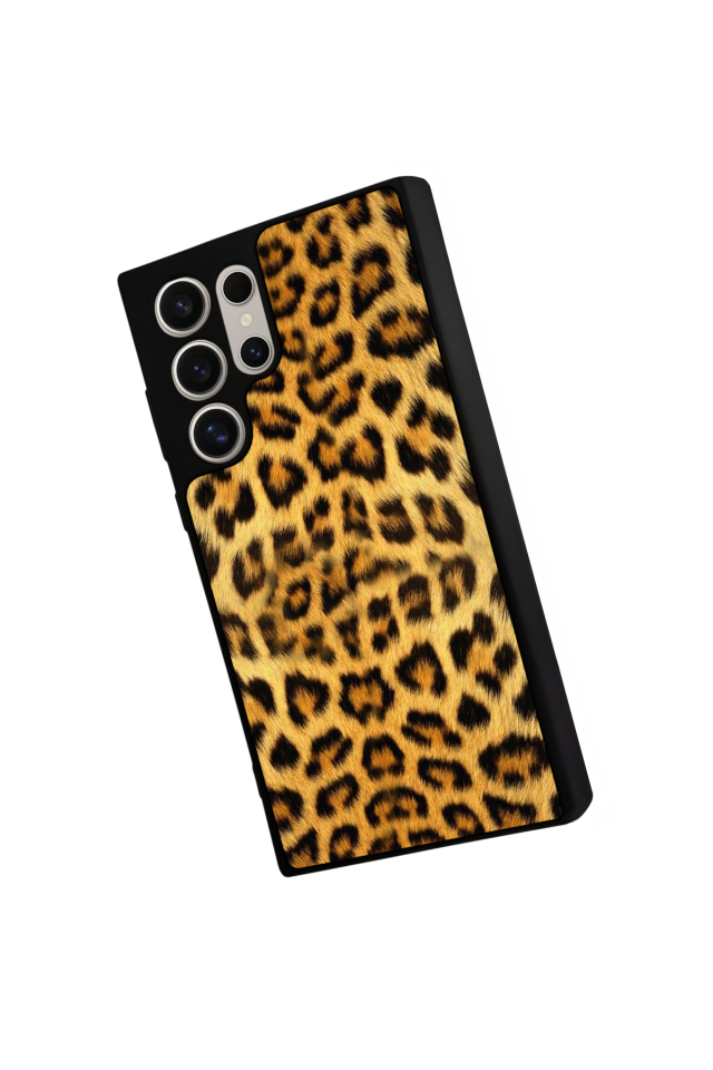 Samsung Galaxy S22 Ultra Uyumlu Leopar Tasarımlı Glossy Premium Kılıf