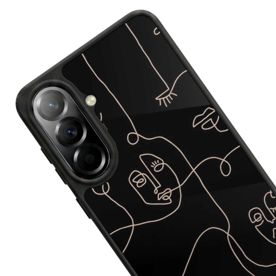 Samsung Galaxy A57 Uyumlu Line Art Tasarımlı Glossy Premium Kılıf