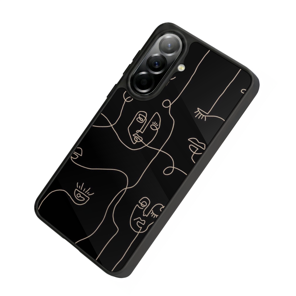 Samsung Galaxy A57 Uyumlu Line Art Tasarımlı Glossy Premium Kılıf