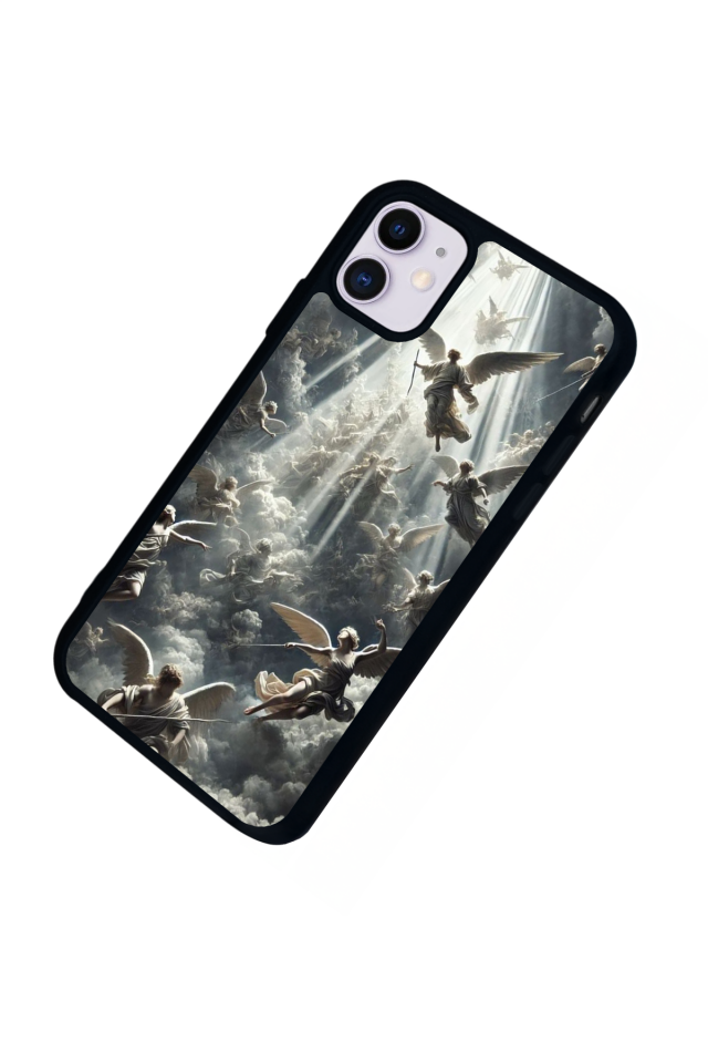 iPhone 11 Uyumlu Melek Tasarımlı Glossy Premium Kılıf