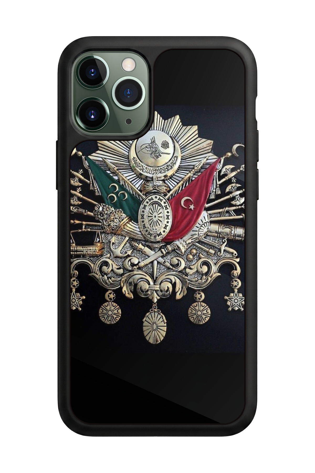 iPhone 11 Pro Max Uyumlu Osmanli Tugrasi Tasarımlı Glossy Premium Kılıf