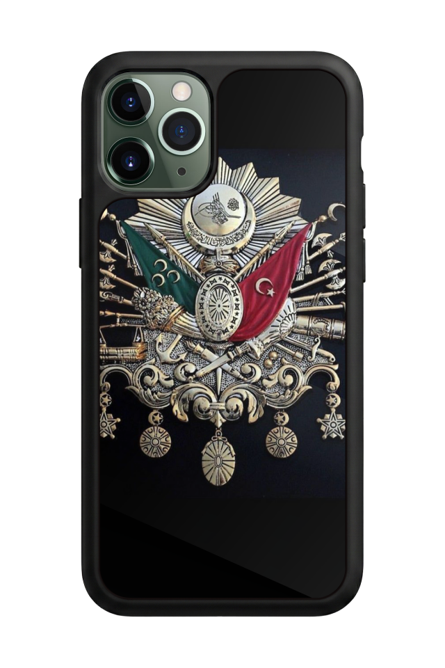 iPhone 11 Pro Max Uyumlu Osmanli Tugrasi Tasarımlı Glossy Premium Kılıf