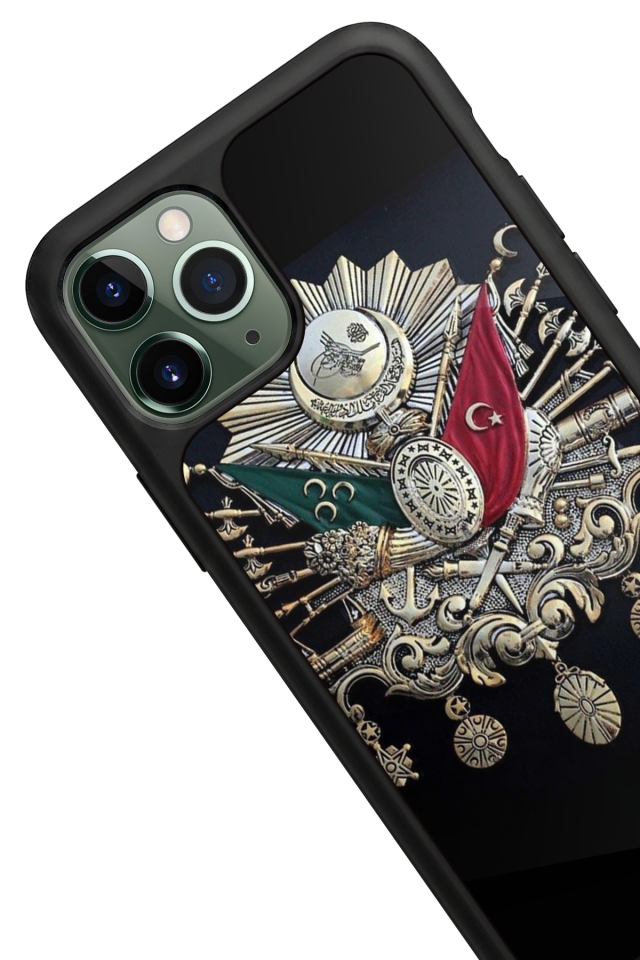 iPhone 11 Pro Max Uyumlu Osmanli Tugrasi Tasarımlı Glossy Premium Kılıf