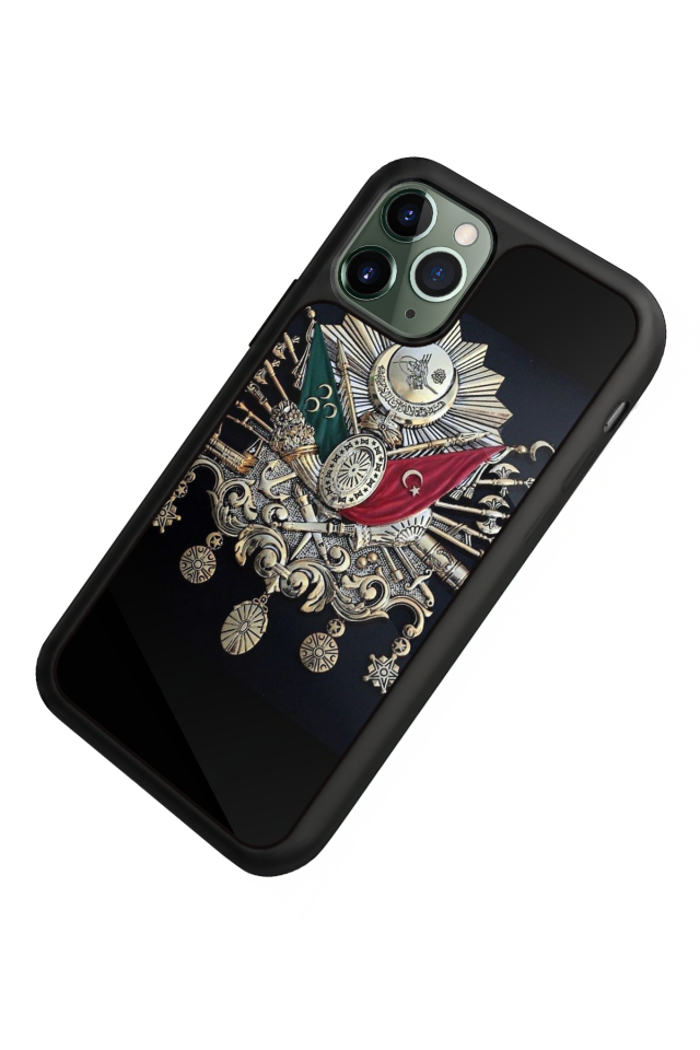 iPhone 11 Pro Max Uyumlu Osmanli Tugrasi Tasarımlı Glossy Premium Kılıf