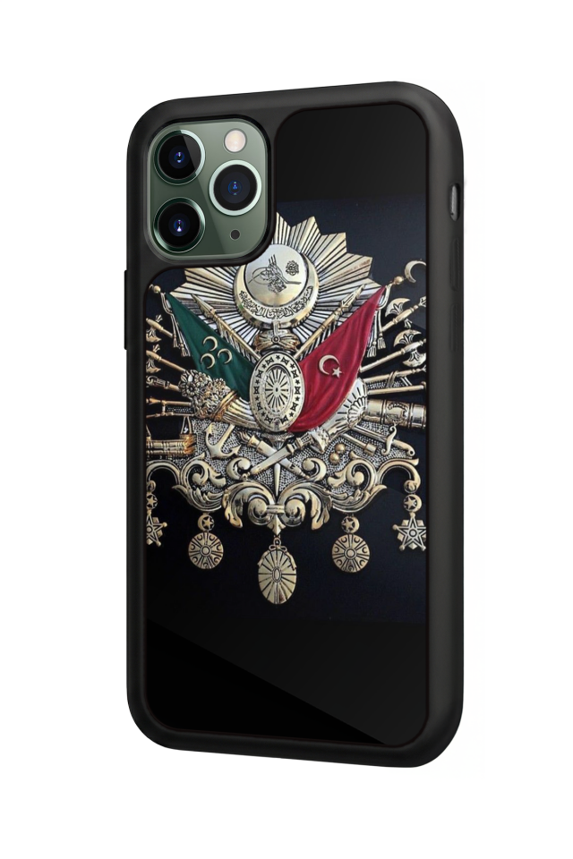 iPhone 11 Pro Max Uyumlu Osmanli Tugrasi Tasarımlı Glossy Premium Kılıf
