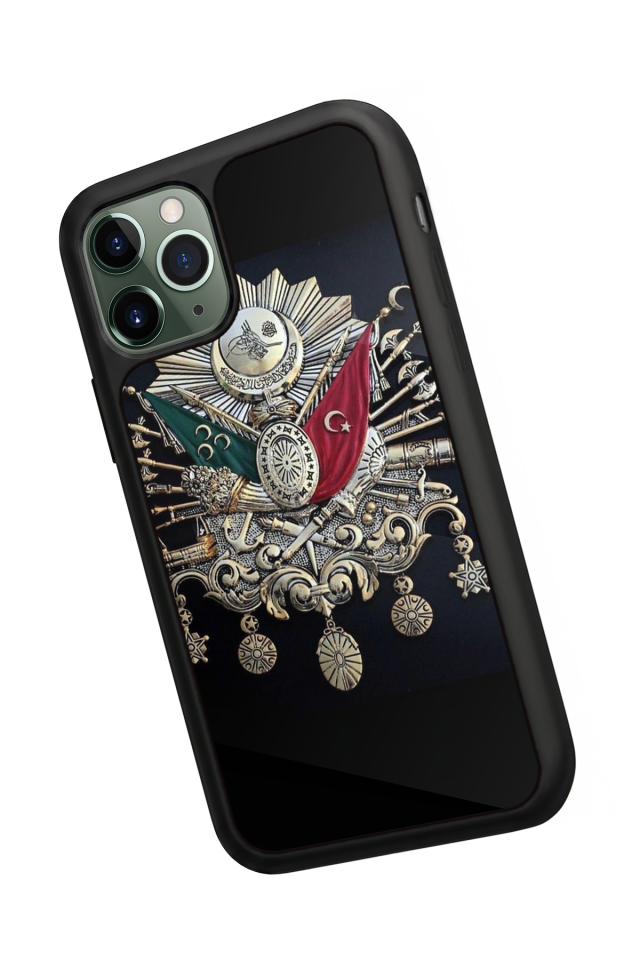 iPhone 11 Pro Max Uyumlu Osmanli Tugrasi Tasarımlı Glossy Premium Kılıf