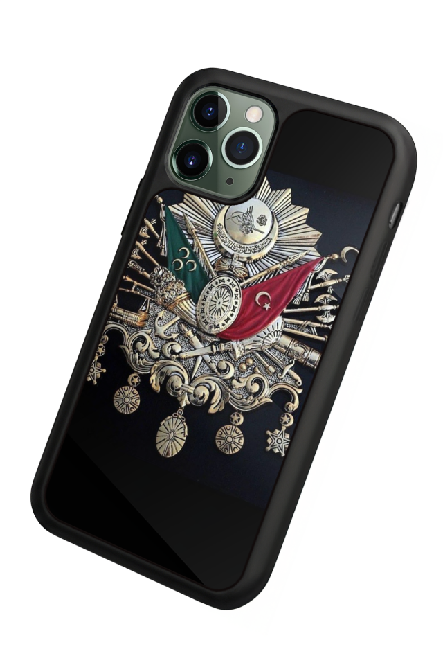 iPhone 11 Pro Max Uyumlu Osmanli Tugrasi Tasarımlı Glossy Premium Kılıf