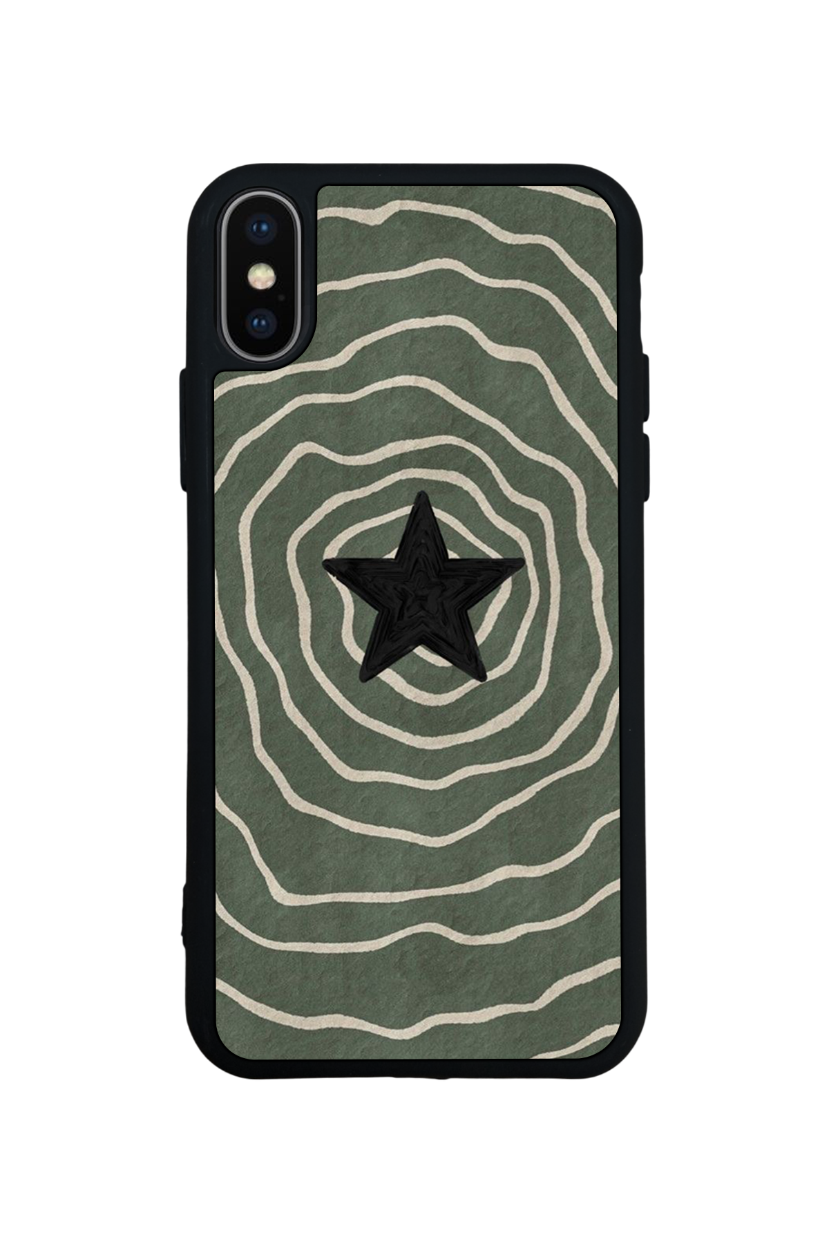 iPhone X/ XS Uyumlu Retro Yildizlar Tasarımlı Glossy Premium Kılıf