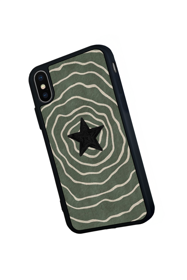 iPhone X/ XS Uyumlu Retro Yildizlar Tasarımlı Glossy Premium Kılıf