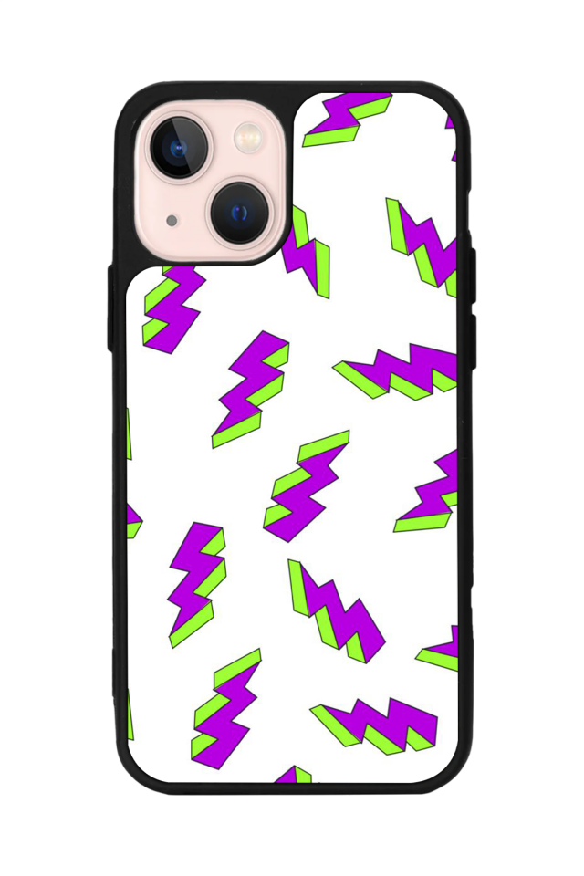iPhone 13/14 Uyumlu Simsek Tasarımlı Glossy Premium Kılıf
