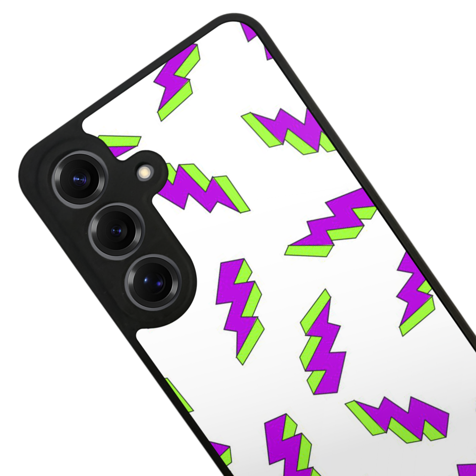 Samsung Galaxy S25 Uyumlu Simsek Tasarımlı Glossy Premium Kılıf