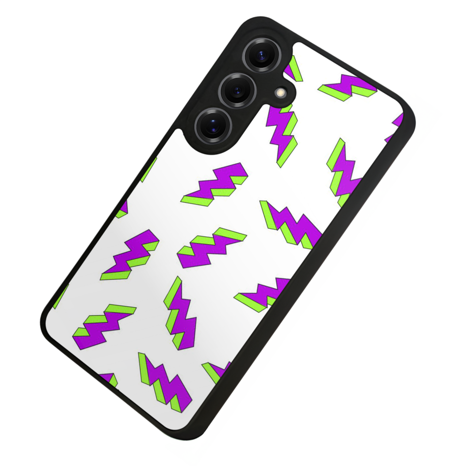 Samsung Galaxy S25 Uyumlu Simsek Tasarımlı Glossy Premium Kılıf