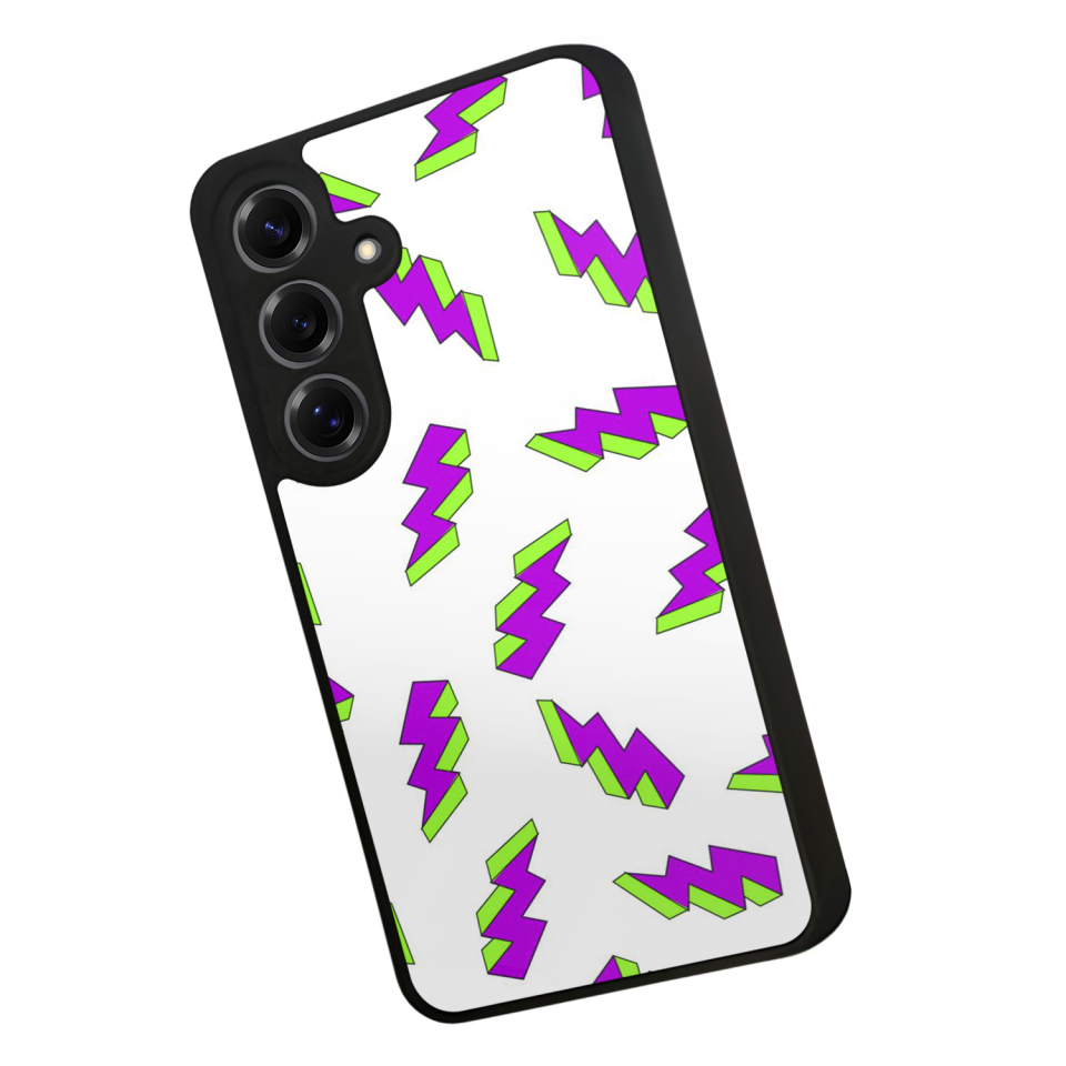 Samsung Galaxy S25 Uyumlu Simsek Tasarımlı Glossy Premium Kılıf