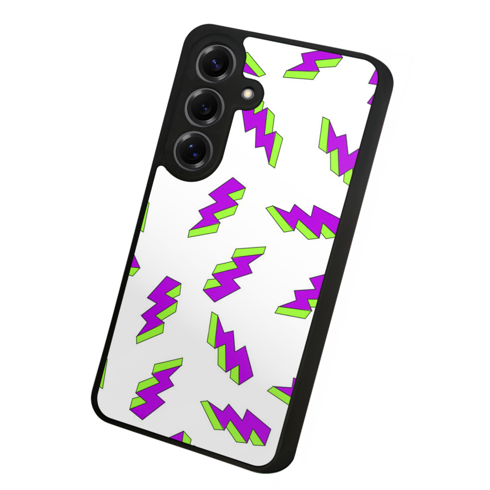 Samsung Galaxy S25 Uyumlu Simsek Tasarımlı Glossy Premium Kılıf