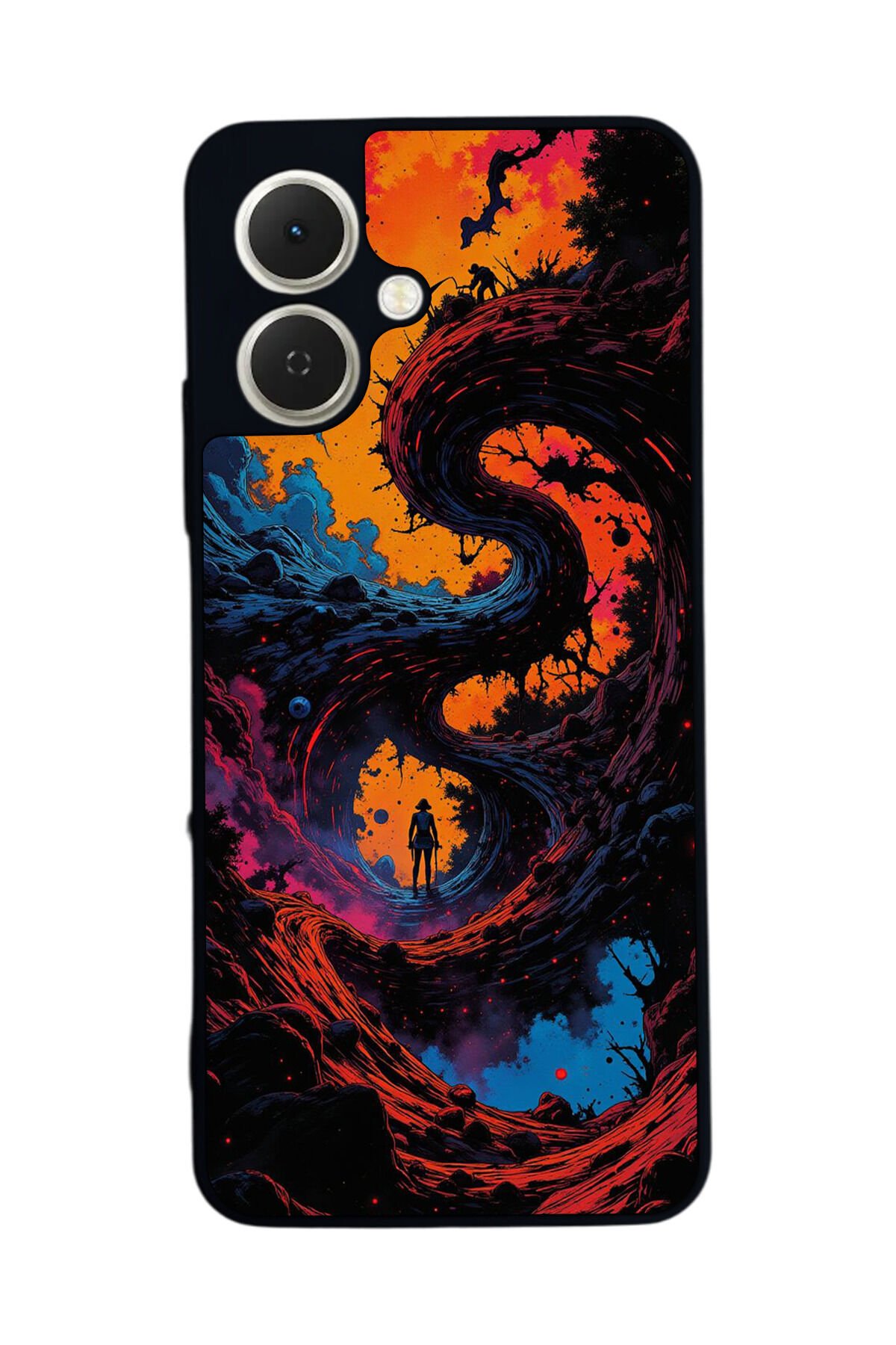 Tecno Spark GO 2 Uyumlu Abstract Tasarımlı Glossy Premium Kılıf