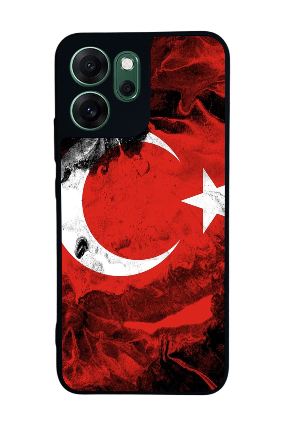 Oppo Reno 14F Uyumlu Türk Bayragi Tasarımlı Glossy Premium Kılıf