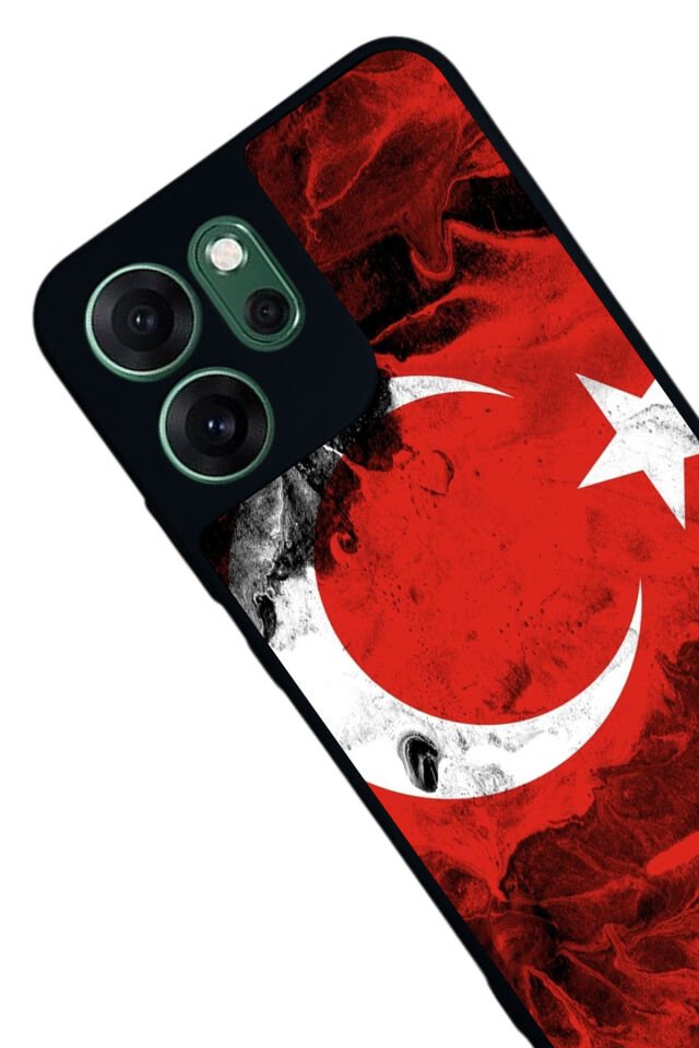 Oppo Reno 14F Uyumlu Türk Bayragi Tasarımlı Glossy Premium Kılıf