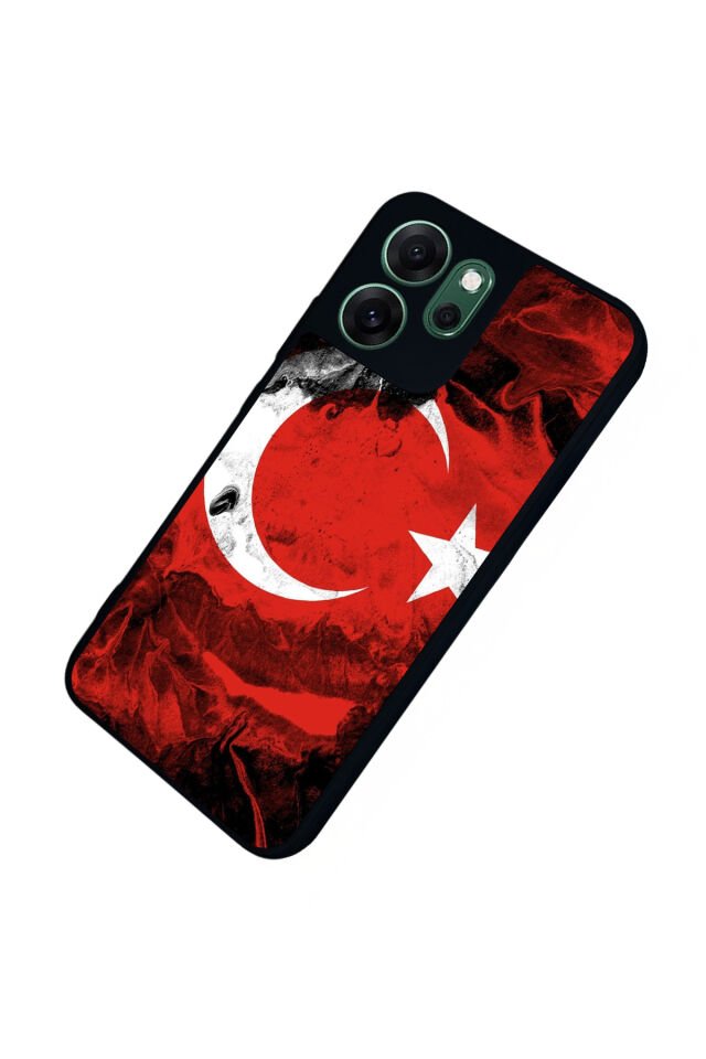 Oppo Reno 14F Uyumlu Türk Bayragi Tasarımlı Glossy Premium Kılıf