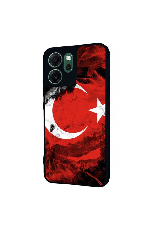 Oppo Reno 14F Uyumlu Türk Bayragi Tasarımlı Glossy Premium Kılıf