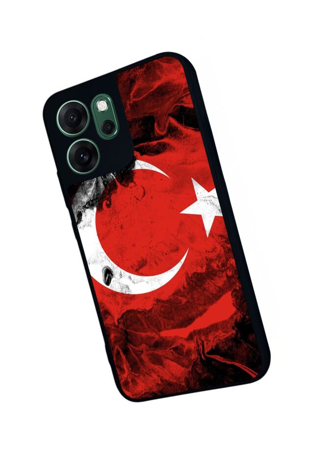 Oppo Reno 14F Uyumlu Türk Bayragi Tasarımlı Glossy Premium Kılıf