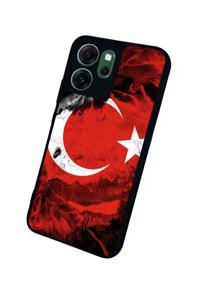 Oppo Reno 14F Uyumlu Türk Bayragi Tasarımlı Glossy Premium Kılıf