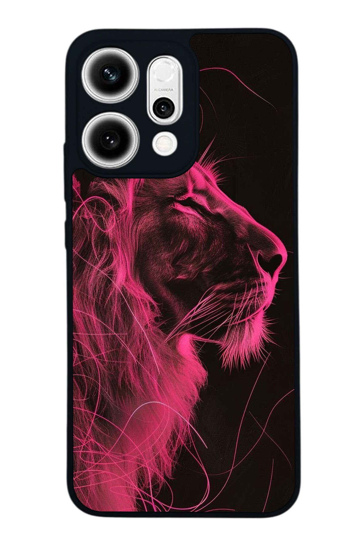 Oppo Reno 14 Uyumlu Aslan Tasarımlı Glossy Premium Kılıf