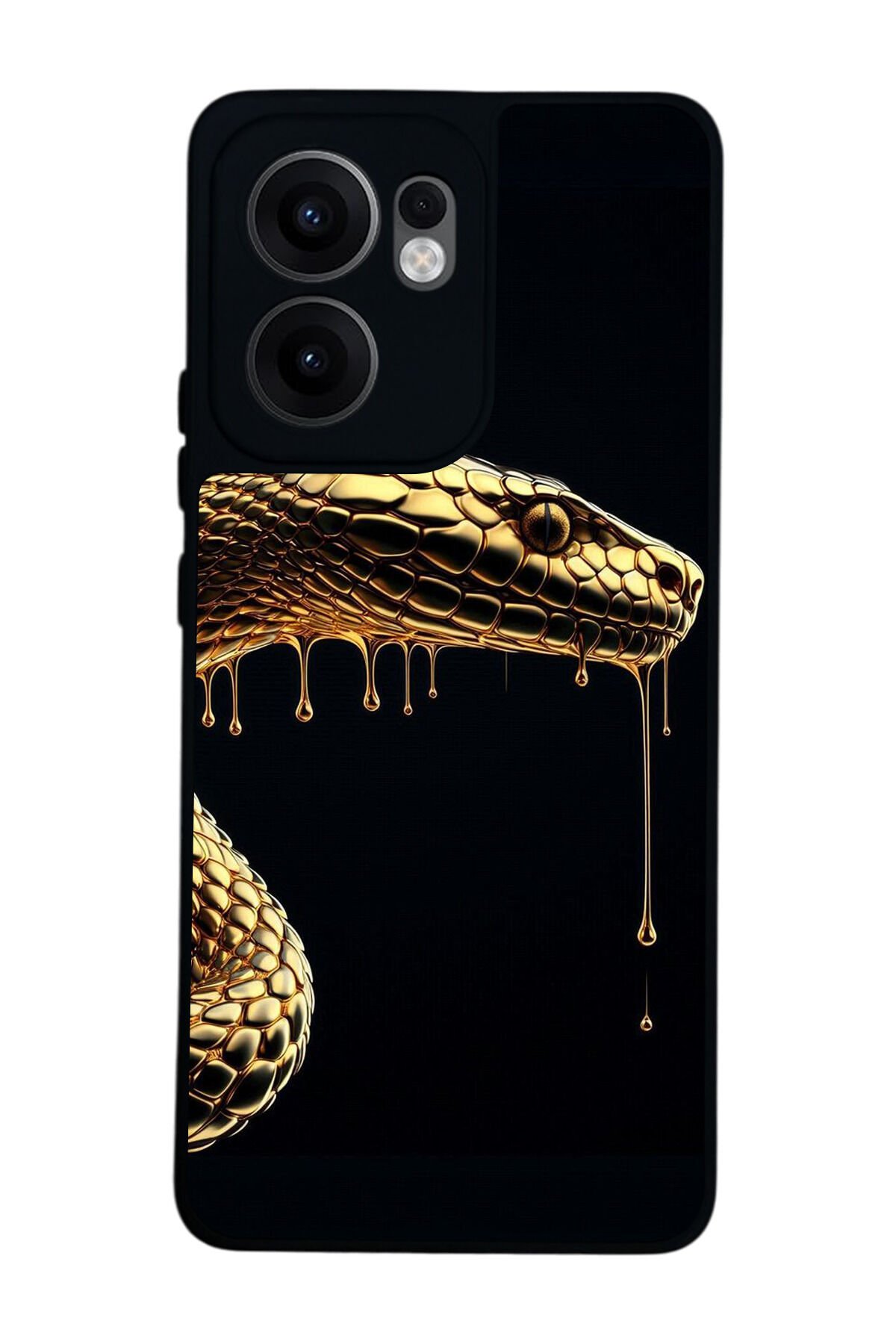Oppo Reno 13F Uyumlu Yılan Tasarımlı Glossy Premium Kılıf