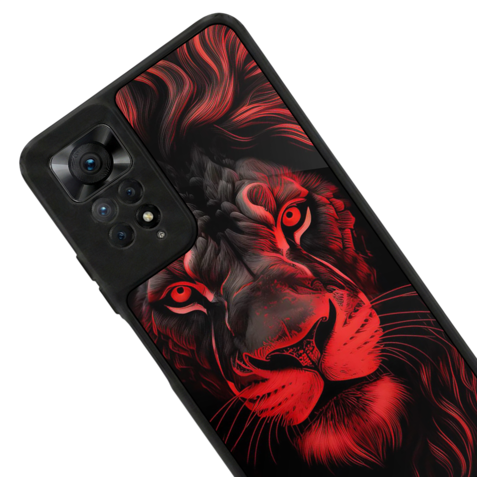Xiaomi Redmi Note 12 Pro Uyumlu Aslan Tasarımlı Glossy Premium Kılıf