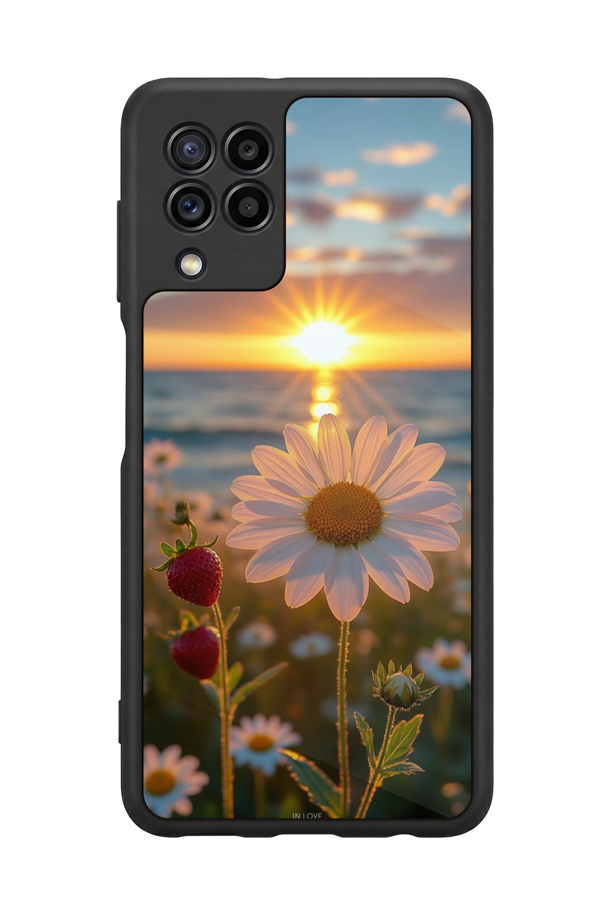 Samsung Galaxy M32 Uyumlu Cicek Tasarımlı Glossy Premium Kılıf