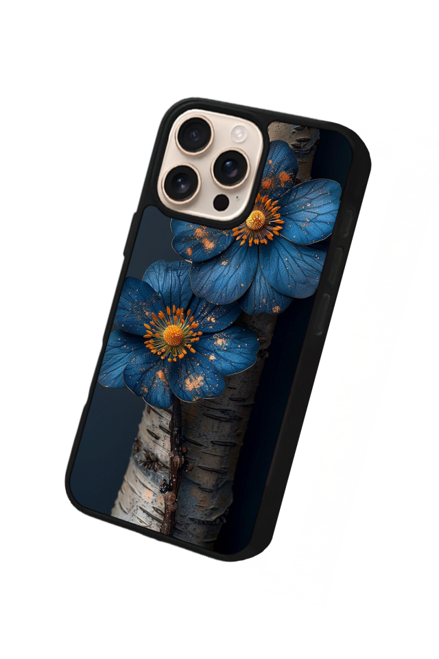iPhone 15 Pro Max Uyumlu Cicek Tasarımlı Glossy Premium Kılıf