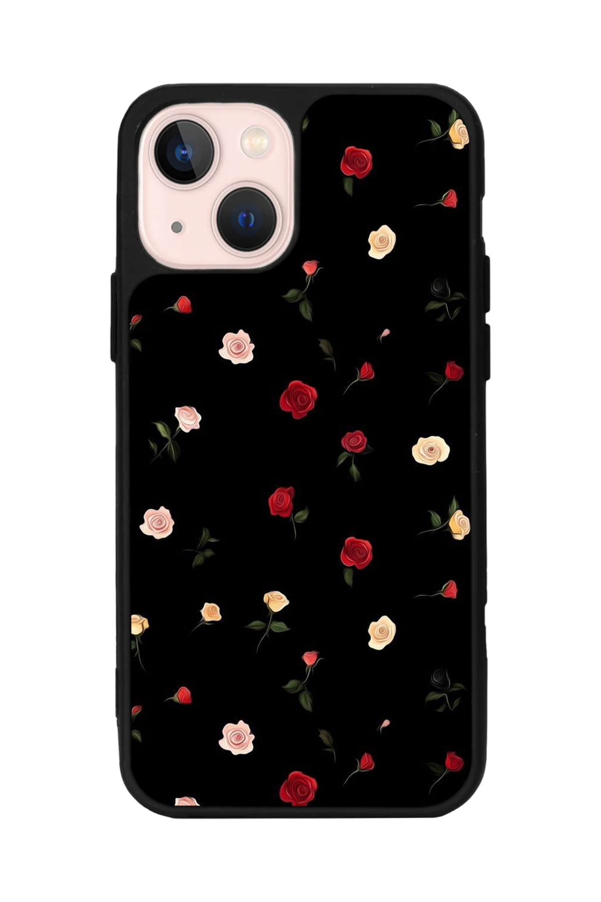 iPhone 13 Mini Uyumlu Floral Tasarımlı Glossy Premium Kılıf