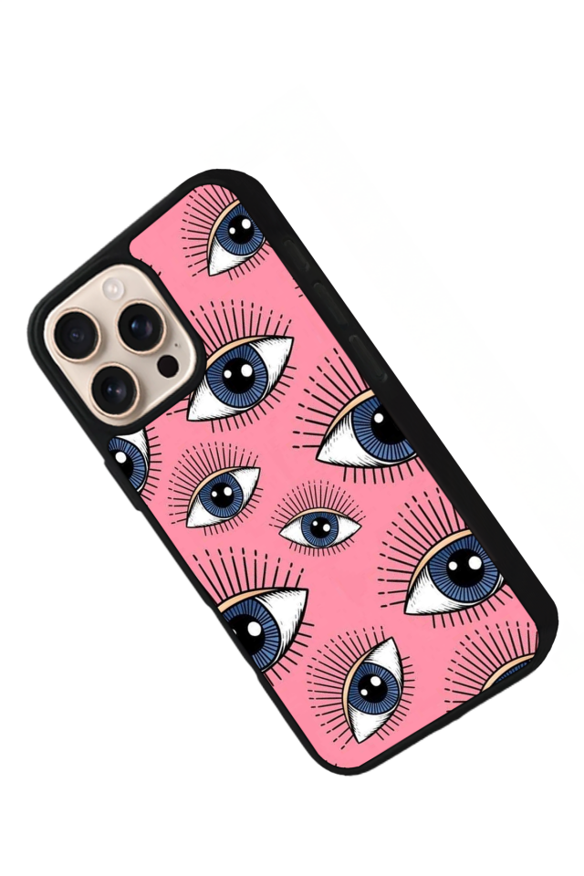 iPhone 14 Pro Uyumlu Göz Tasarımlı Glossy Premium Kılıf