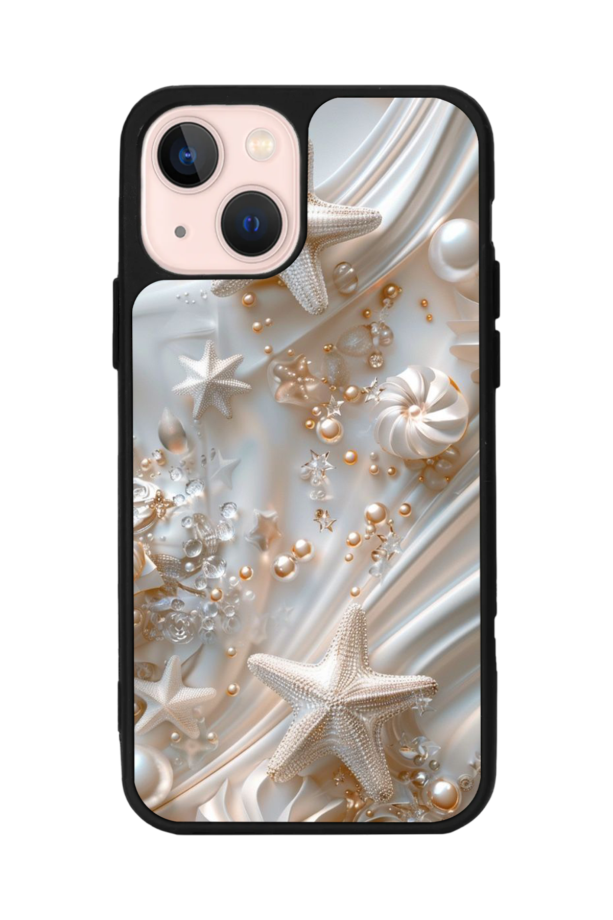 iPhone 14 Plus Uyumlu  İnci Tasarımlı Glossy Premium Kılıf