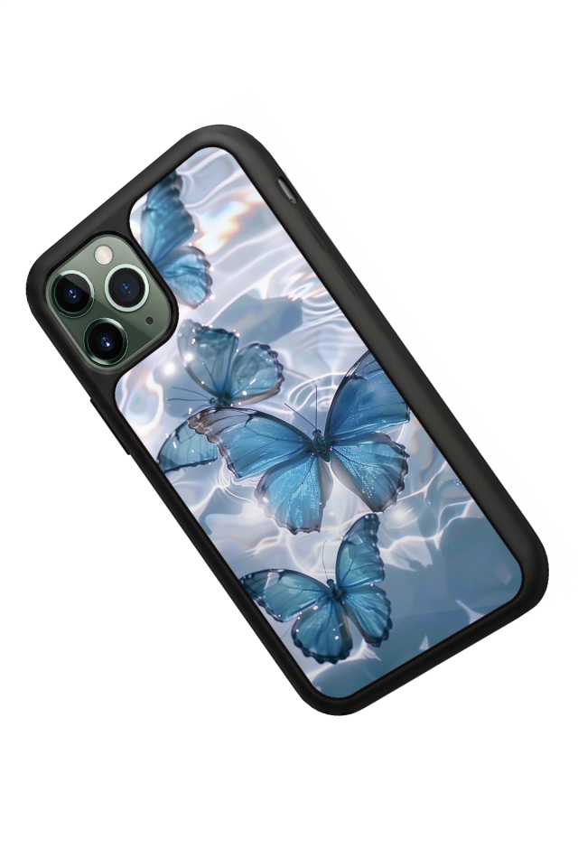 iPhone 11 Pro Uyumlu Kelebek Tasarımlı Glossy Premium Kılıf